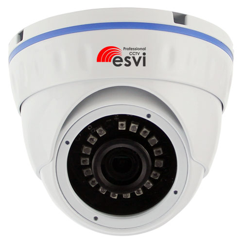 Цветная уличная купольная IP видеокамера ESVI EVC-DN-S13, f=2.8мм (3.6 мм), 1.3Мп.