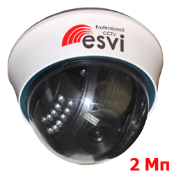 Цветная купольная IP видеокамера с аудио входом ESVI EVC-3A20-IR2-A, f=3.6мм, 2.0Мп.