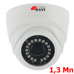Цветная купольная IP видеокамера ESVI EVC-DL-S13, f=3.6мм, 1.3Мп.