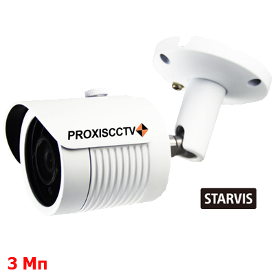 IP видеокамера PROXISCCTV PX-IP3-BH30-P, 3.0 Мп, f=3.6мм, с POE.