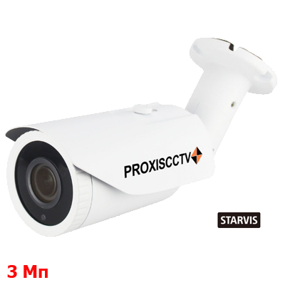 IP видеокамера PROXISCCTV PX-IP3-BH30-P, 3.0 Мп, f=2.8-12 мм, с POE.